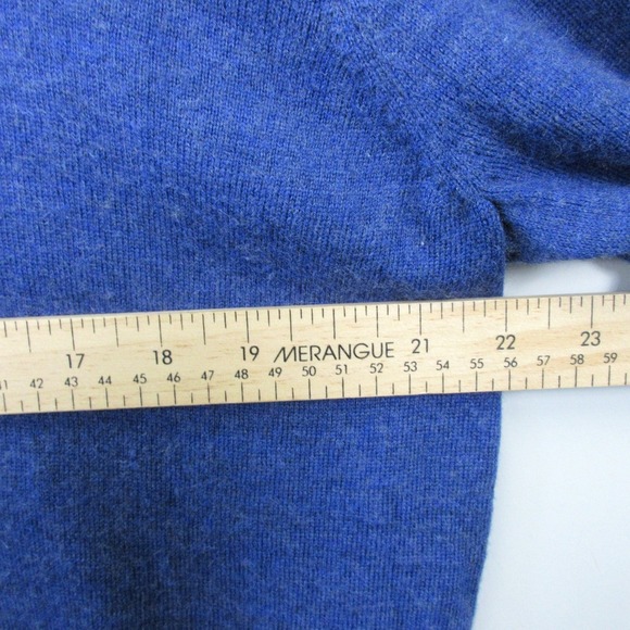 Nordstrom 100% Washable Merino Wool Sweater Men XL Blue 1/4 Zip Pullover 388 - Picture 11 of 13